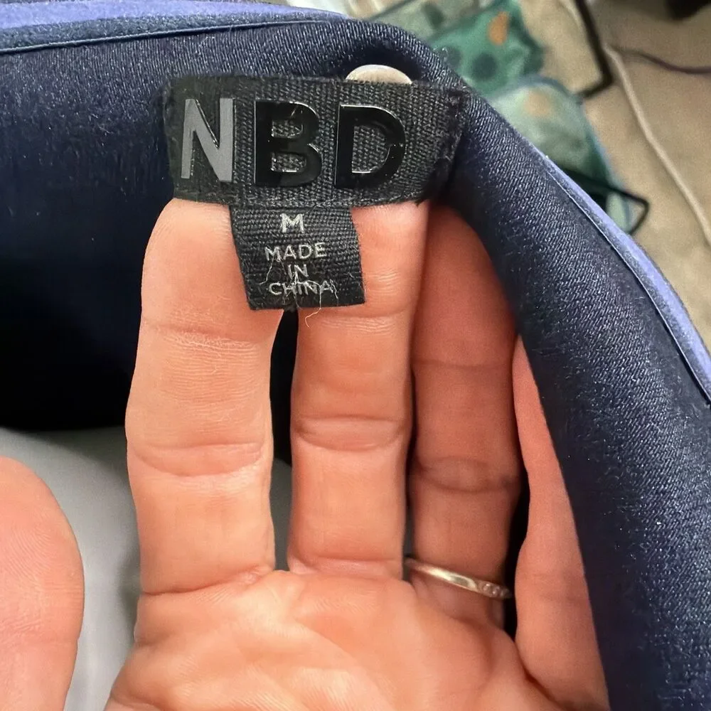 NBD Sabina Denim Midi Dress M ICorset Bodice Underwire Cups Coquette Nashville
